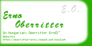 erno oberritter business card